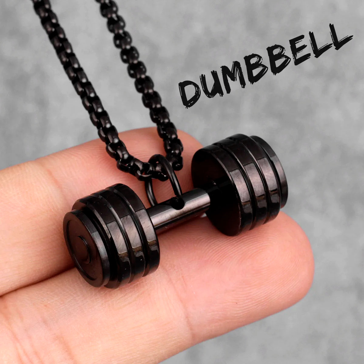 Fitness Bodybuilding Stainless Steel Men Necklaces Pendants