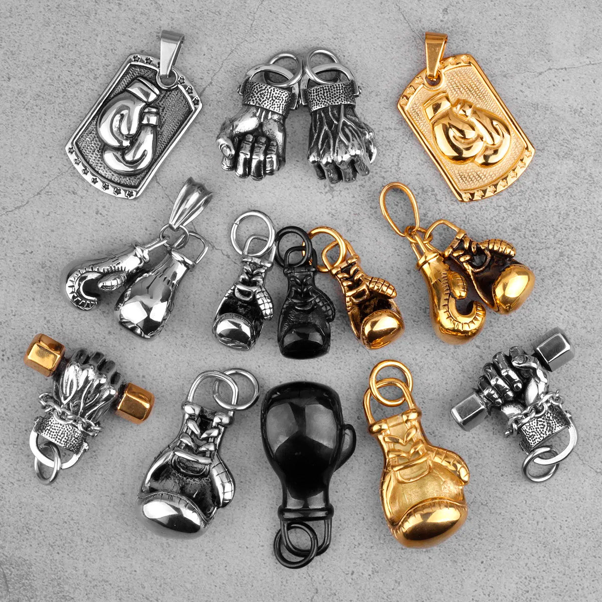 Fitness Bodybuilding Stainless Steel Men Necklaces Pendants