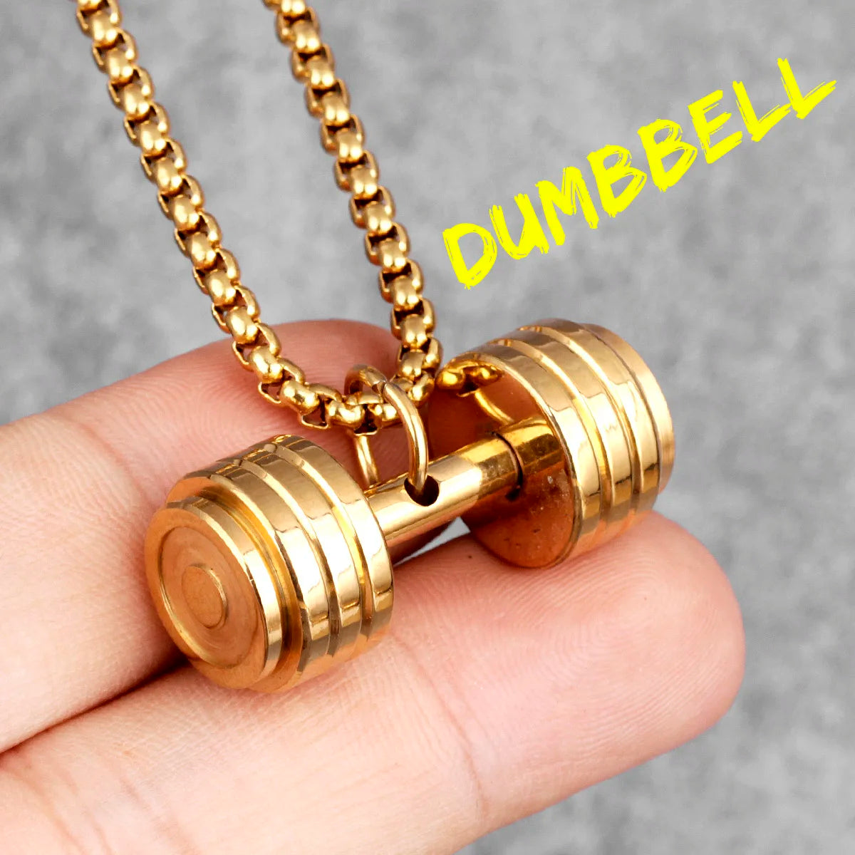 Fitness Bodybuilding Stainless Steel Men Necklaces Pendants
