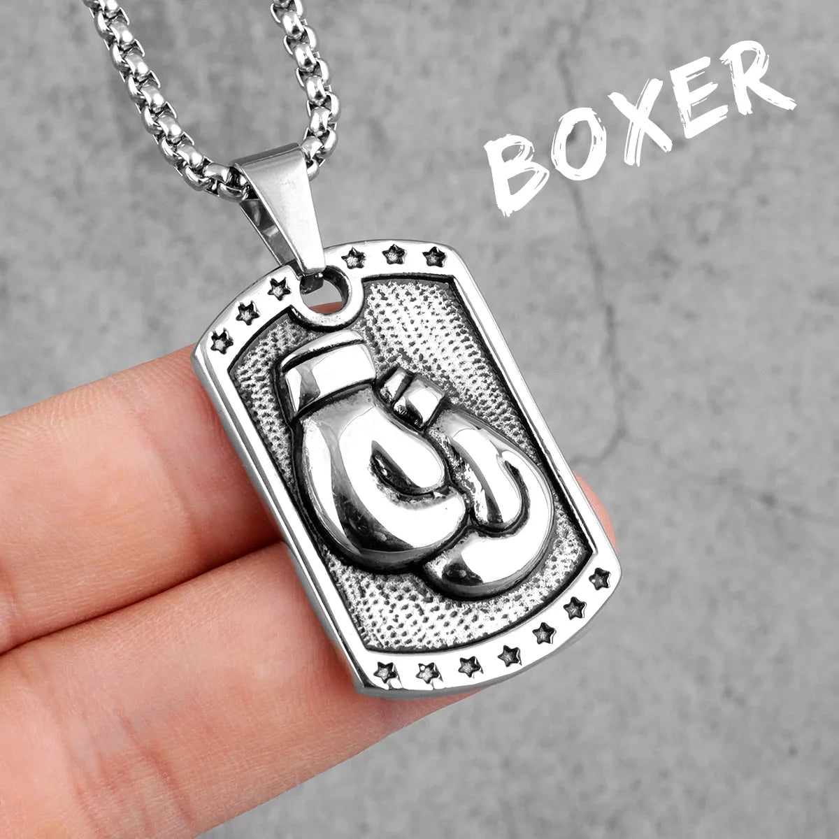 Fitness Bodybuilding Stainless Steel Men Necklaces Pendants