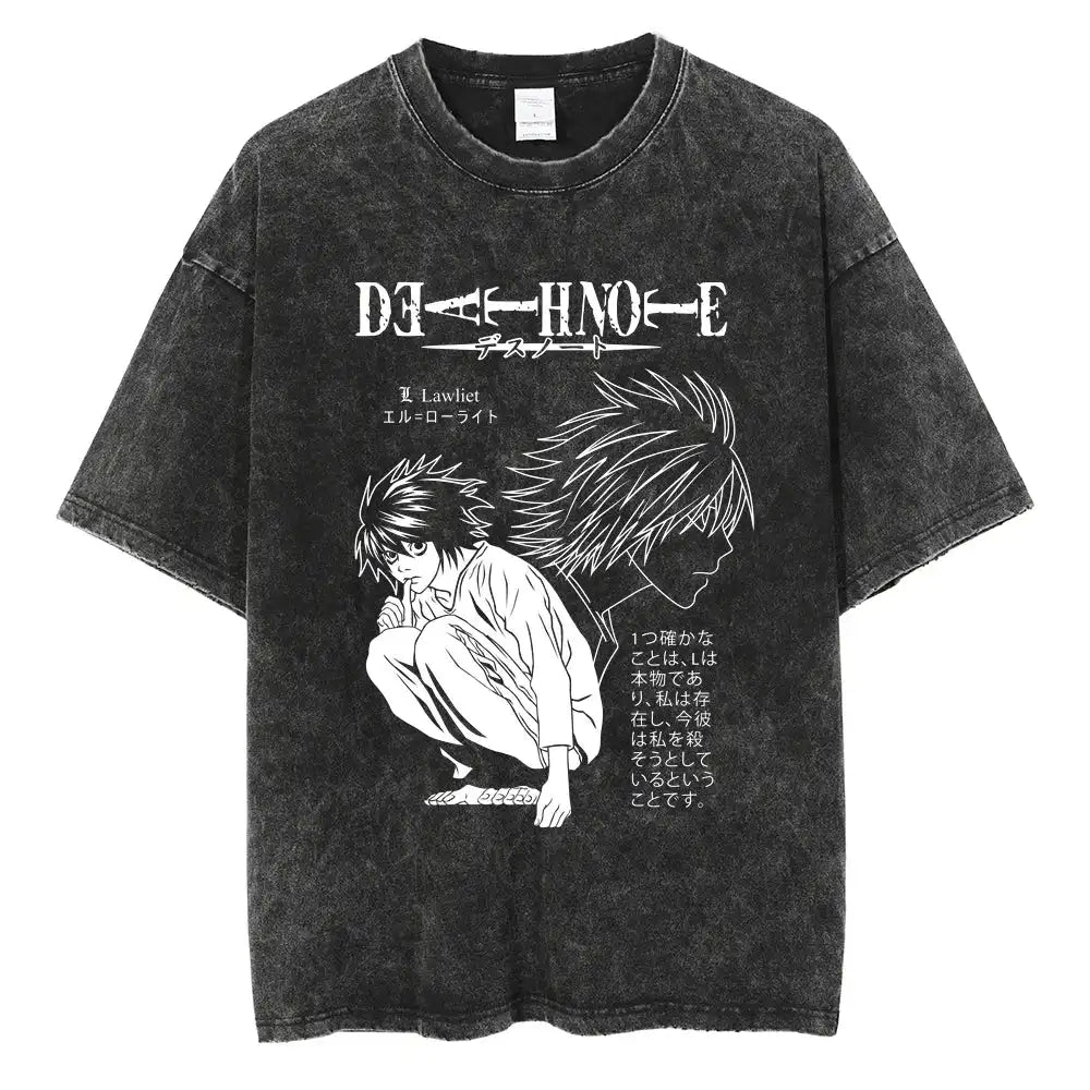 Death Note Washed Oversized Tee