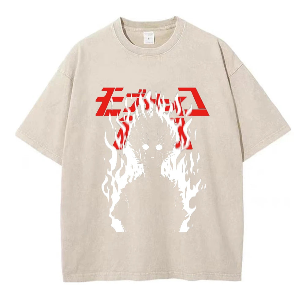 Gym Anime Washed Oversized Tee