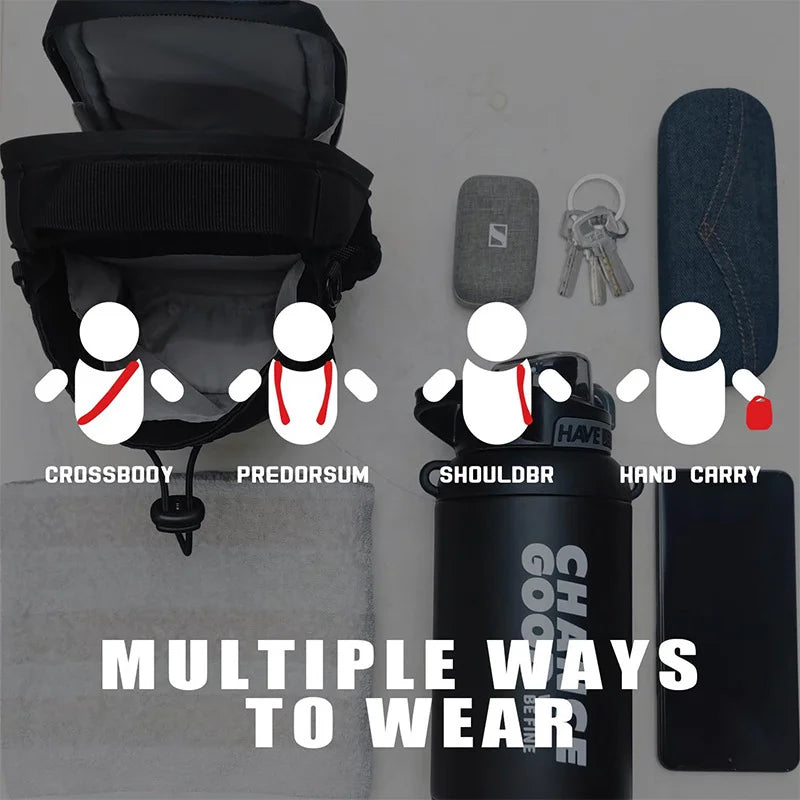 Magnetic Gym Bag With Phone Pocket Portable Gym Water Bottle Holder