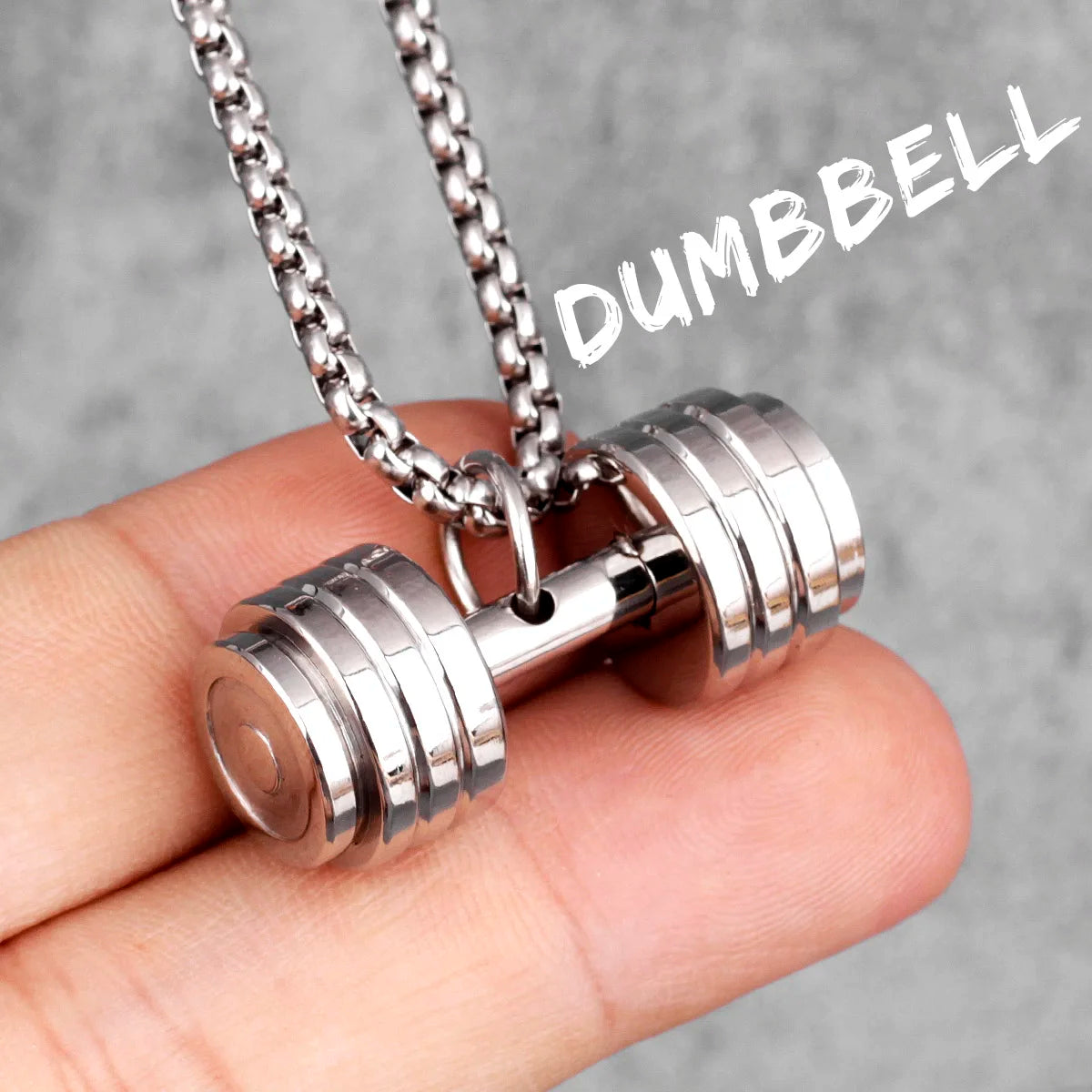 Fitness Bodybuilding Stainless Steel Men Necklaces Pendants