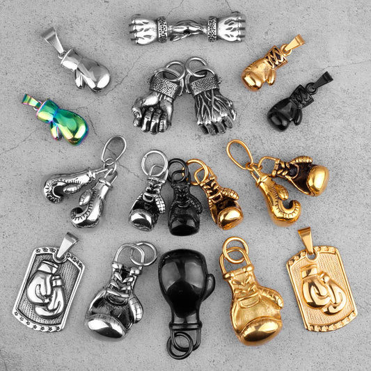 Fitness Bodybuilding Stainless Steel Men Necklaces Pendants