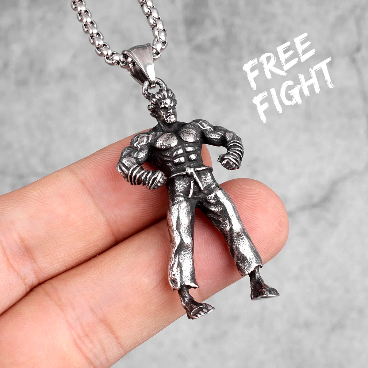 Fitness Bodybuilding Stainless Steel Men Necklaces Pendants