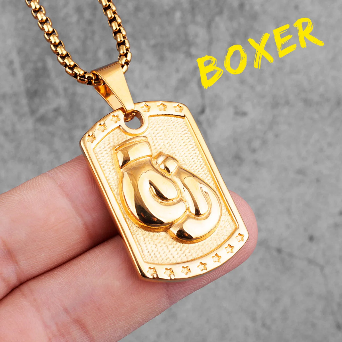 Fitness Bodybuilding Stainless Steel Men Necklaces Pendants