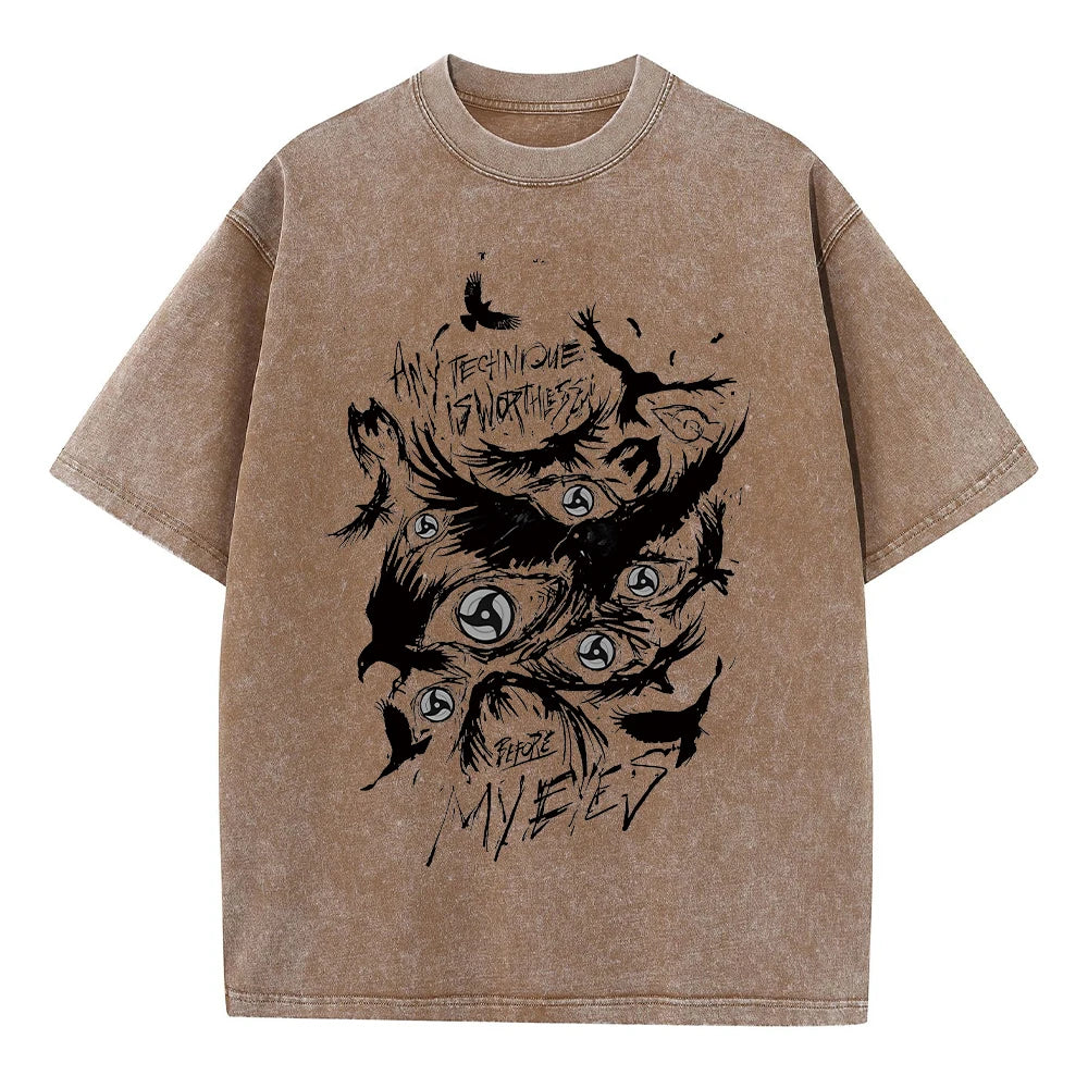Gym Anime Washed Oversized Tee