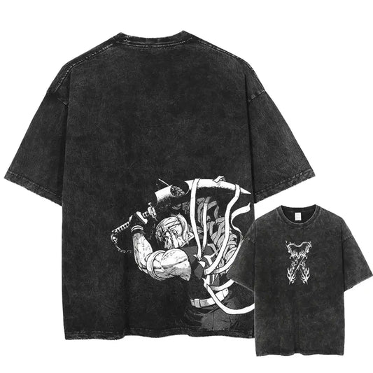 Demon Slayer Washed Oversized Tee