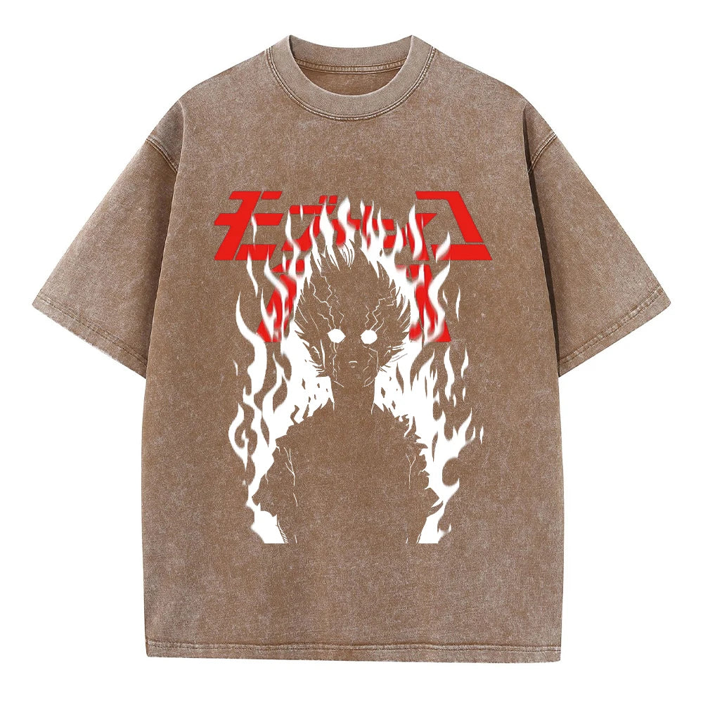 Gym Anime Washed Oversized Tee