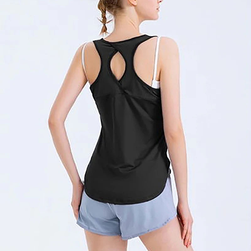 Women's Backless Loose Yoga Tank Top
