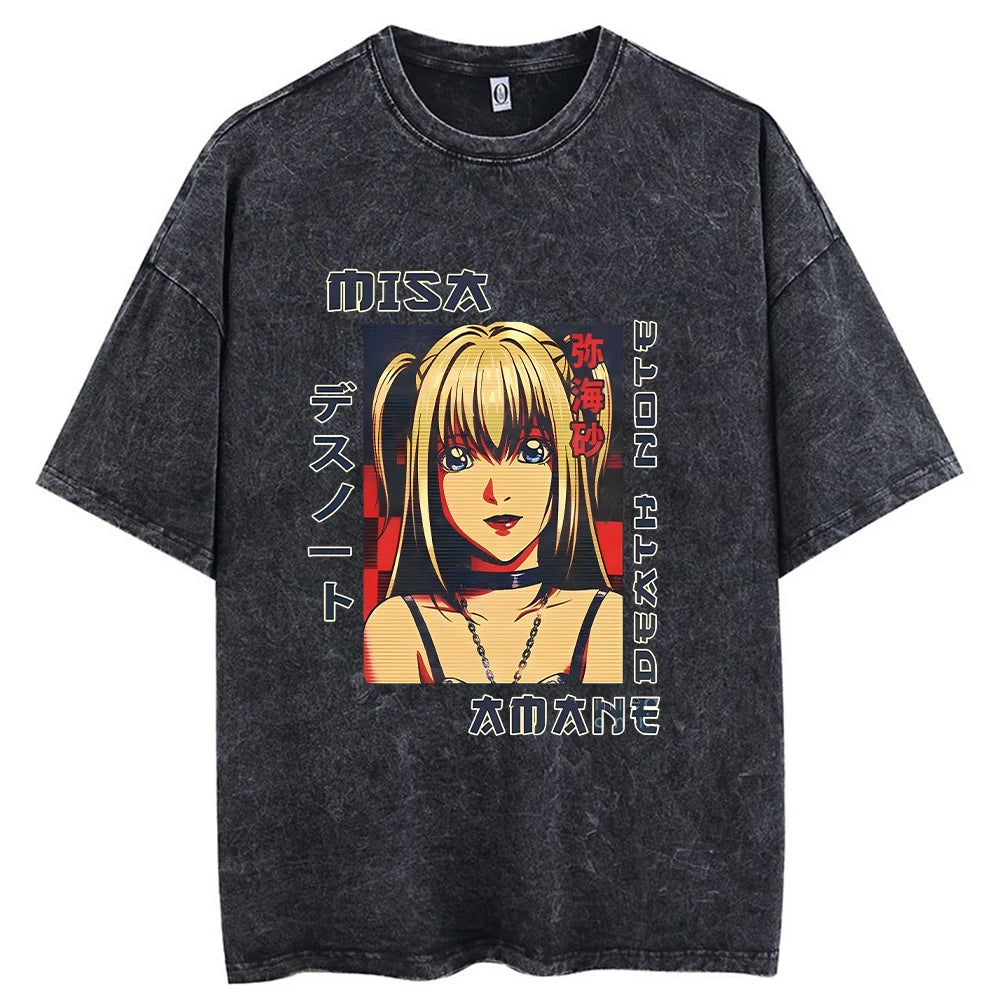 Gym Anime Washed Oversized Tee