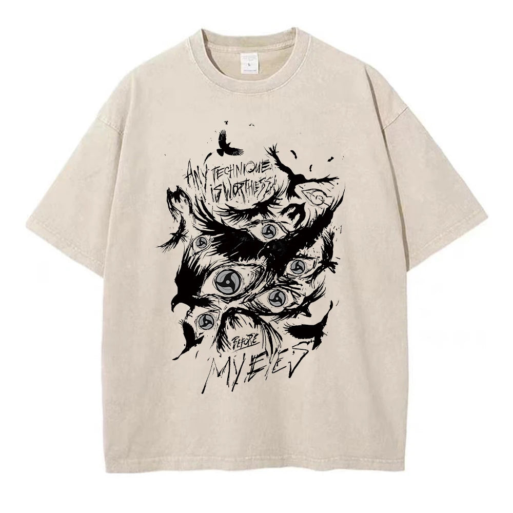 Gym Anime Washed Oversized Tee