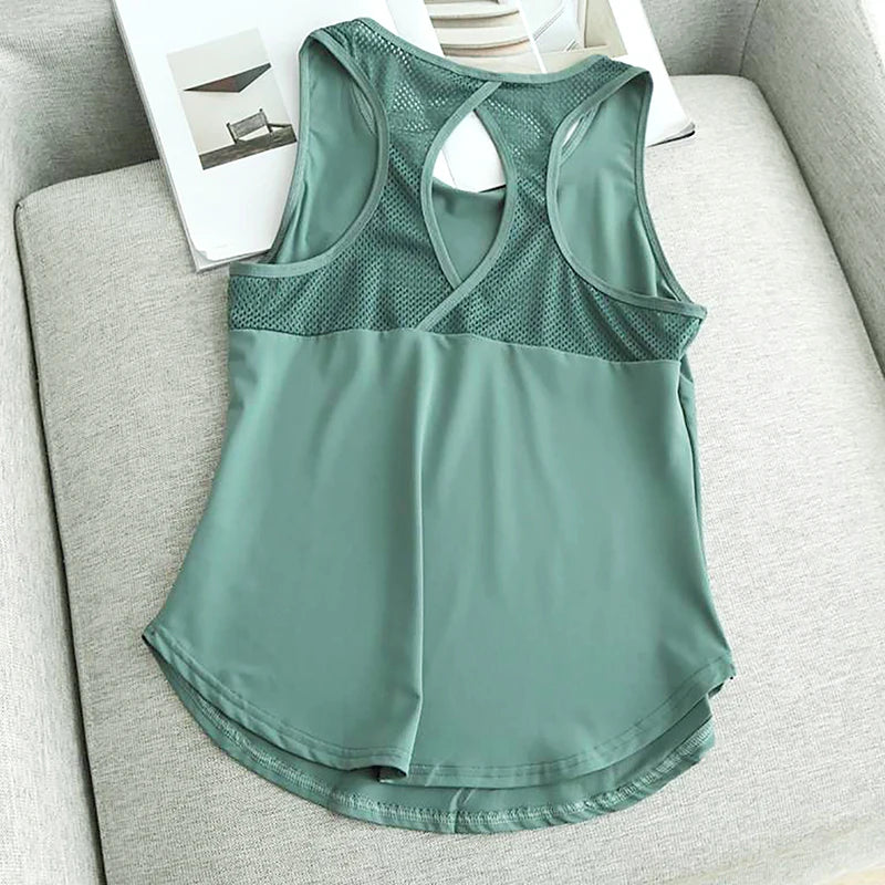Women's Backless Loose Yoga Tank Top