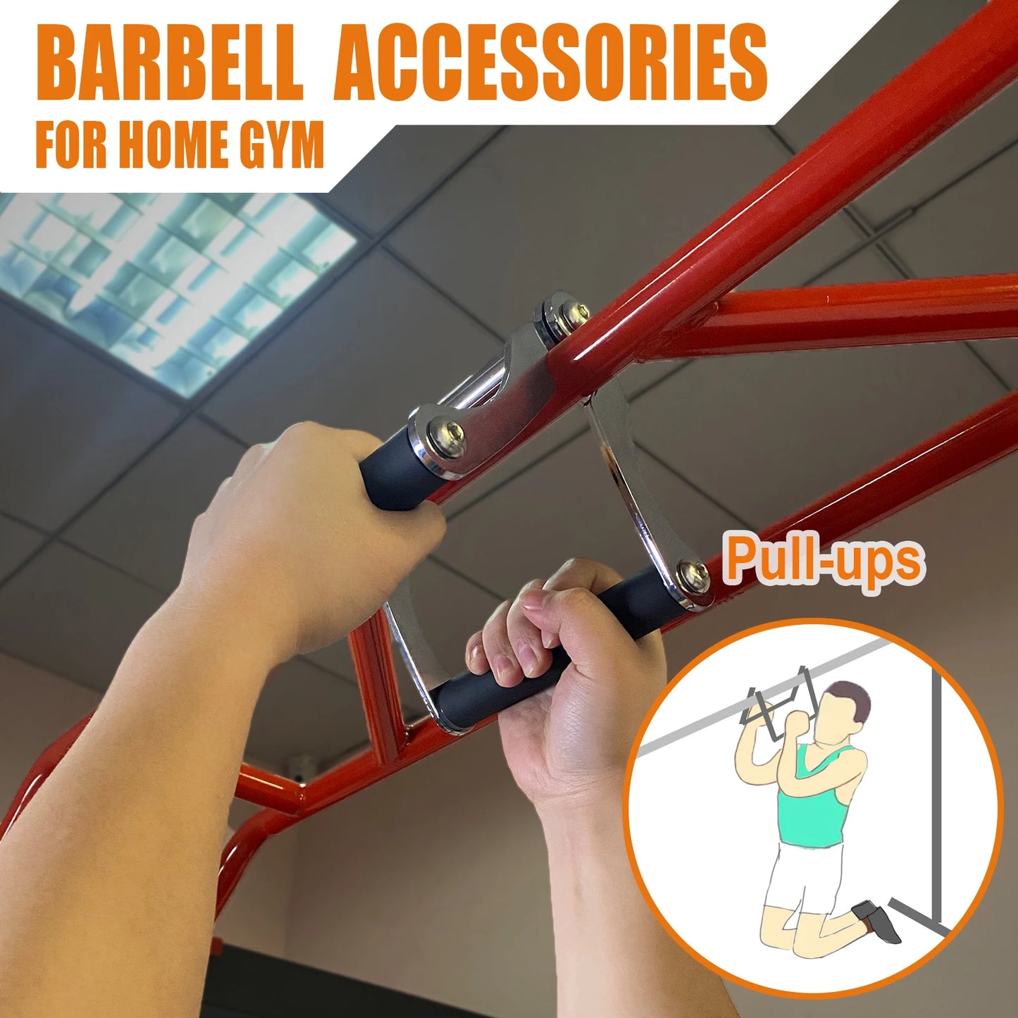 V Bar Row Landmine Handle Attachment for Barbell Bars