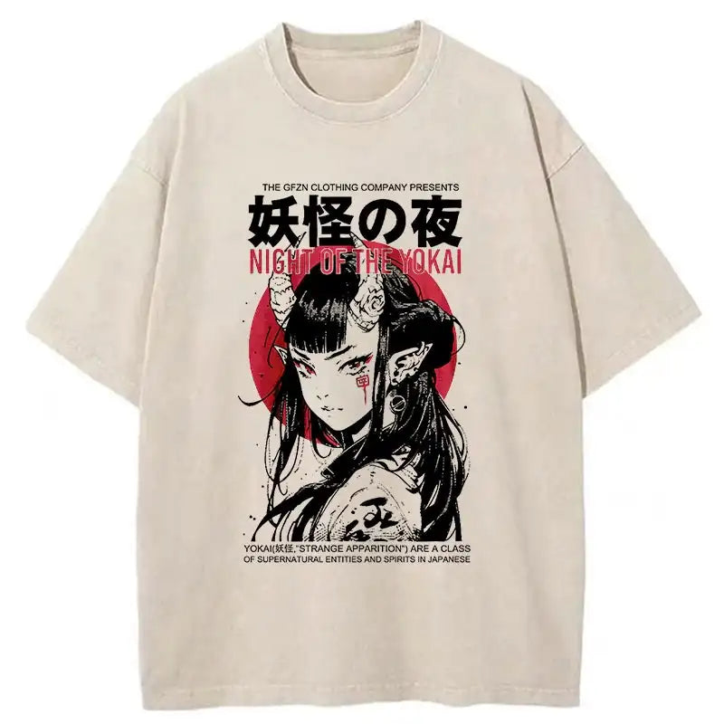 Gym Anime Washed Oversized Tee