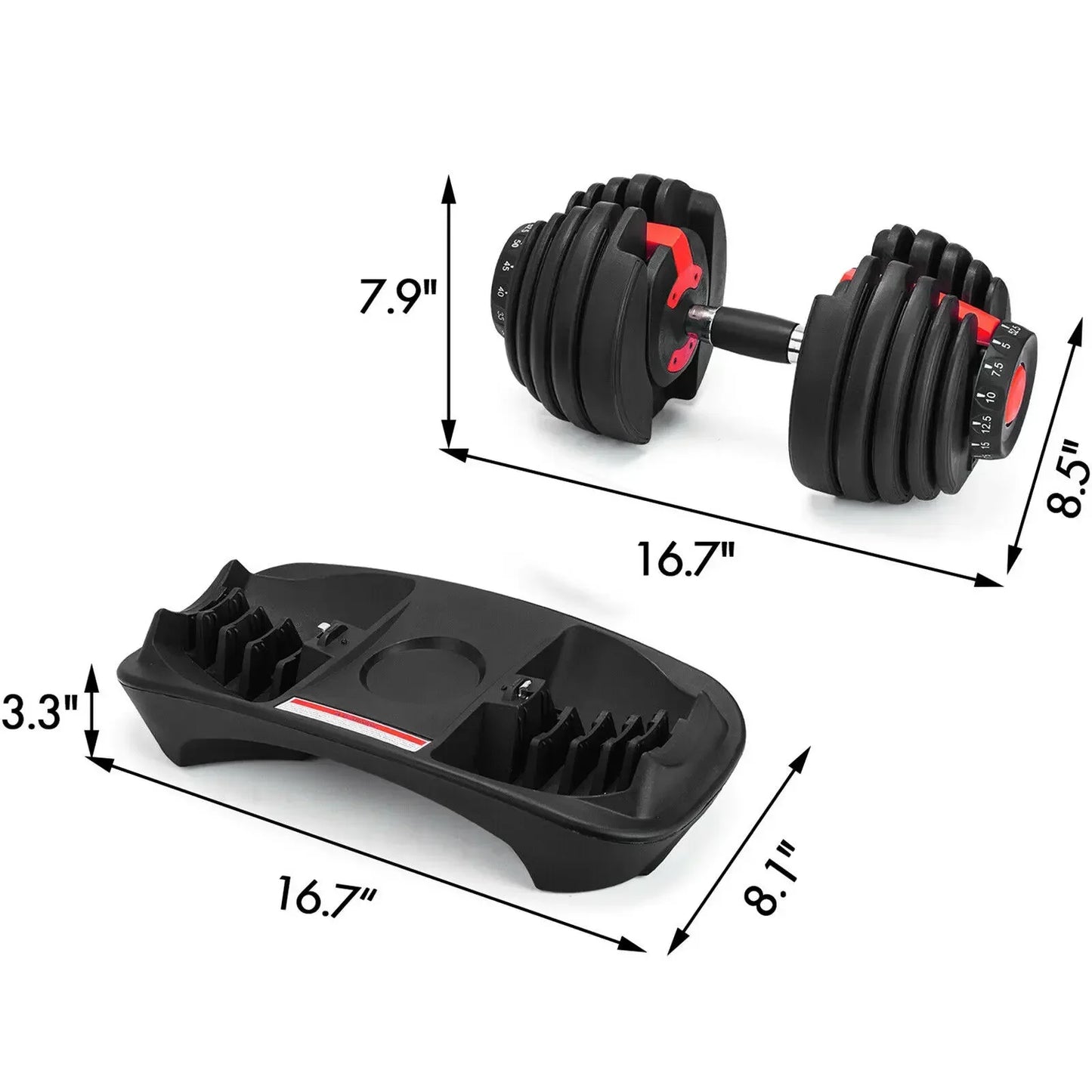 24KG Adjustable Dumbbells Set