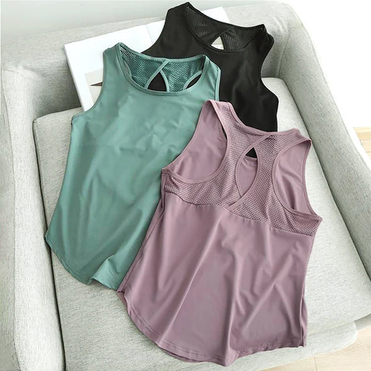 Women's Backless Loose Yoga Tank Top