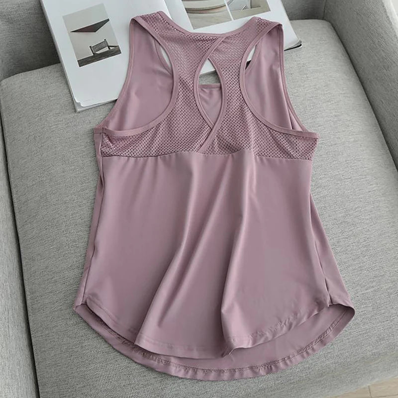 Women's Backless Loose Yoga Tank Top