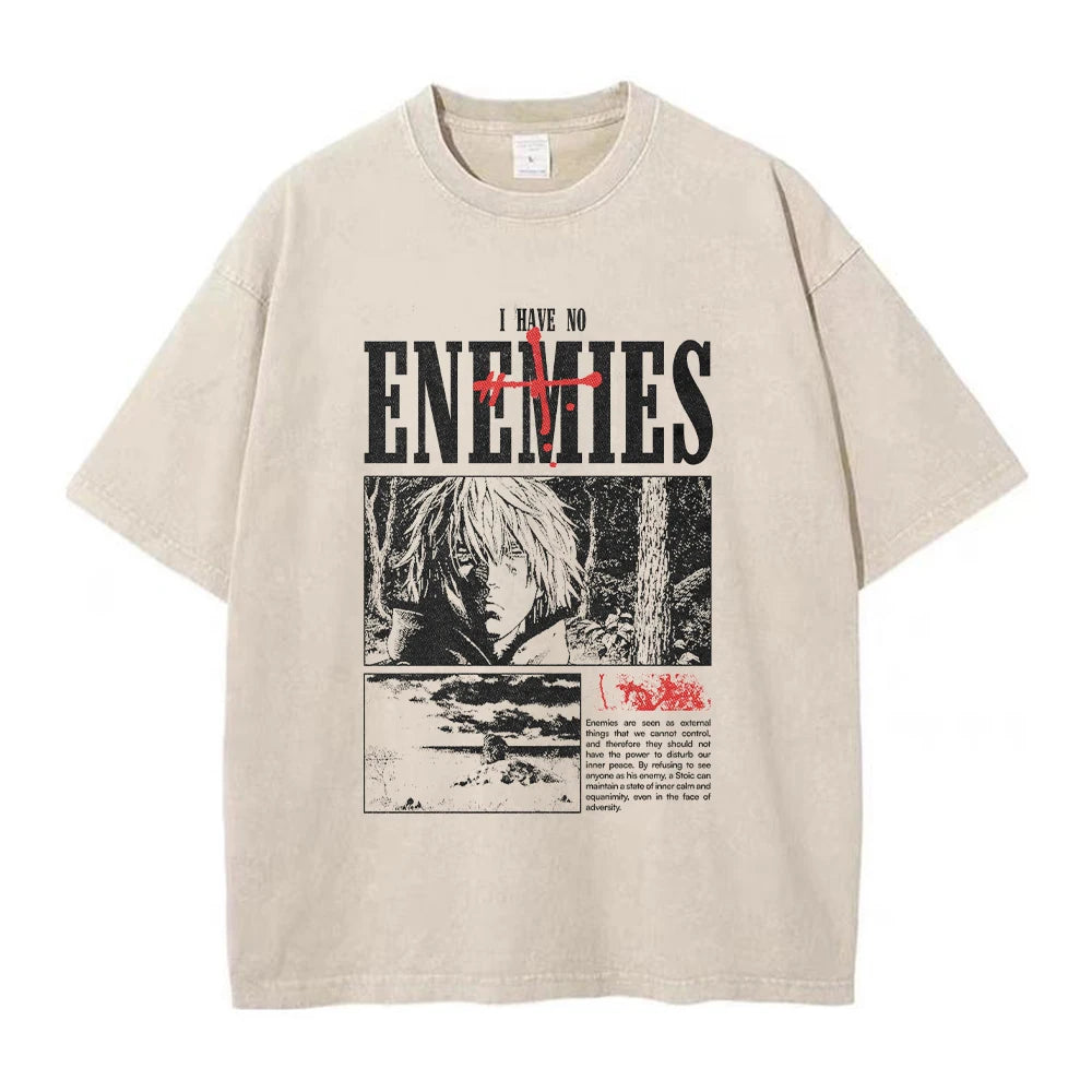Gym Anime Washed Oversized Tee